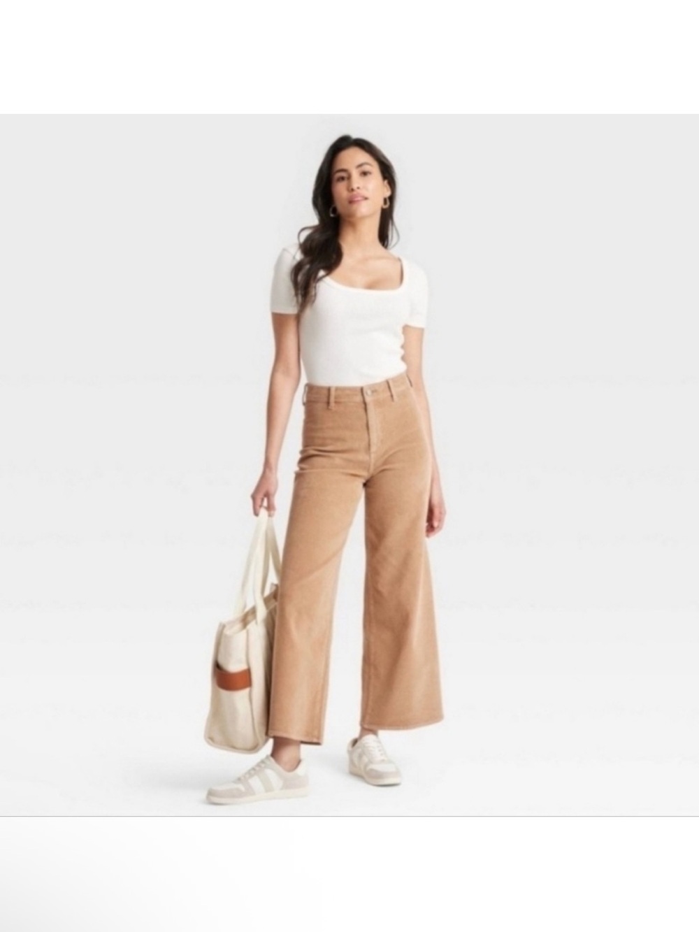 Universal Thread High-Rise Wide-Leg Corduroy Sailor Ankle Jeans